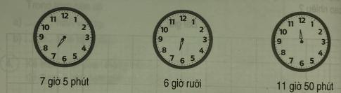 Giải bài tập thực hành toán 3: Xem đồng hồ