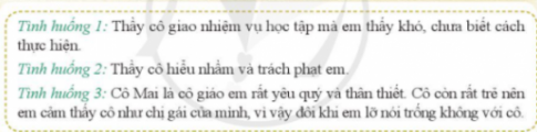 Đề xuất cách ứng xử phù hợp trong mỗi tình huống sau: