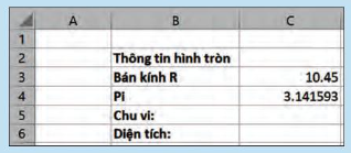 Quan sát hình ảnh sau và cho biết công thức cần nhập tại ô tính là gì?