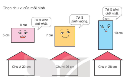 Giải toán 3 kết nối bài 50: Chu vi hình tam giác, hình tứ giác, hình chữ nhật, hình vuông