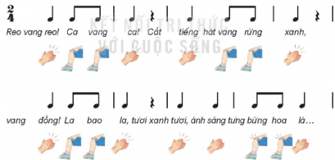 2. Vận động cơ thể theo bài hát Reo vang bình minh